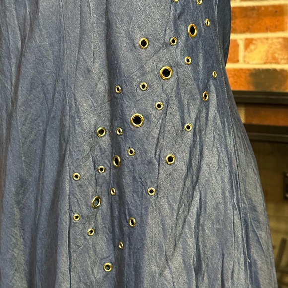 Ivanka Trump shiny denim maxi dress, size 4 - Picture 5 of 9